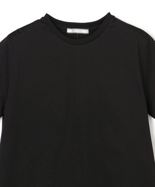 BEIGE， DIOP / スビンコットン クロップドTシャツ Black