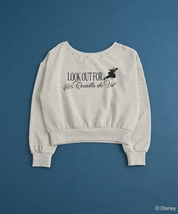 Green Parks １０１匹わんちゃん／クルエラオフショルスウェット Gray Mixture