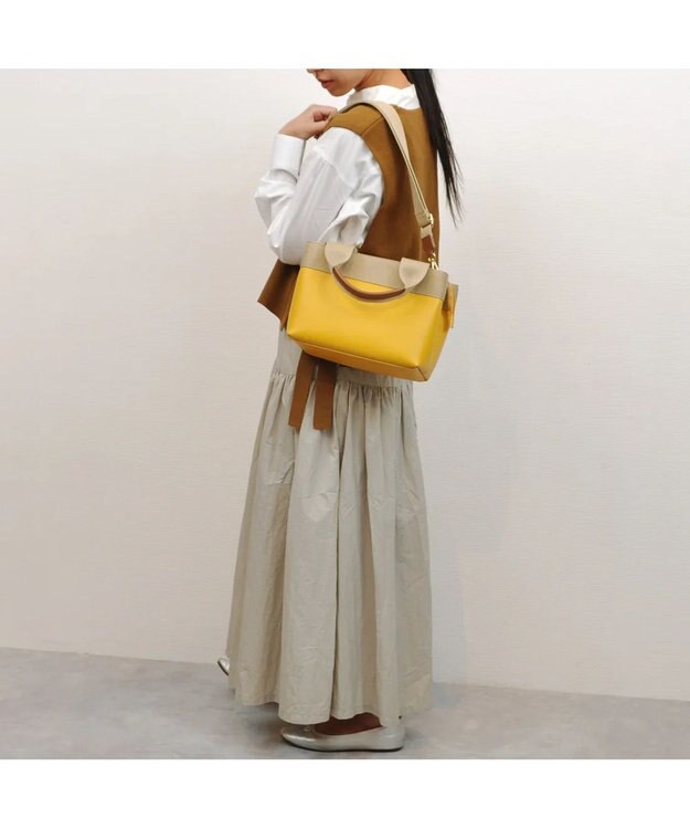 UNBILLION cachecache テープディテール2wayパーテーショントート イエロー