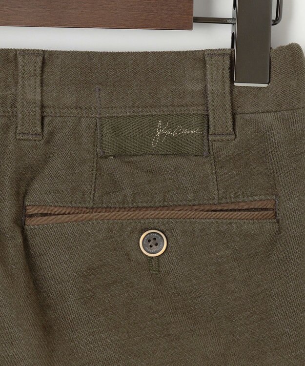 JOSEPH ABBOUD 【キングサイズ・ウエストも伸びる！/ストレッチ/暖かい/オーガニック】オーガニックカルゼストレッチ パンツ カーキ系