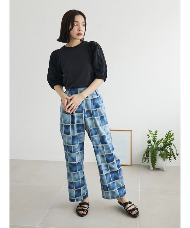 Green Parks ・ＳＵＧＡＲ　ＳＰＯＯＮ　フハクドットスリーブＴＥＥ Black