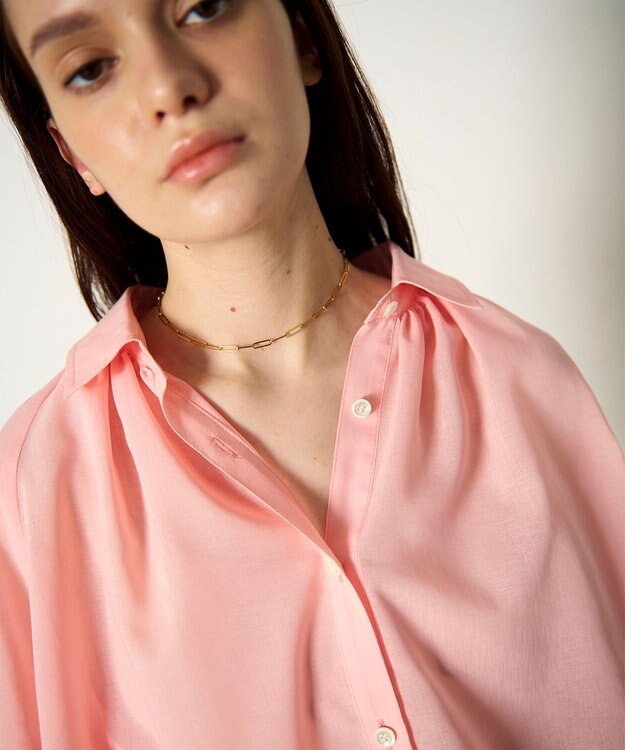 GRACE CONTINENTAL ドルマンボリュームシャツ ピンク