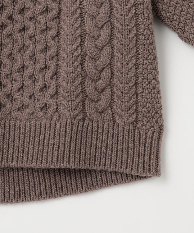 23区 【SLOW/一部店舗限定】ニットトータル アラン柄 ニット ブラウン系