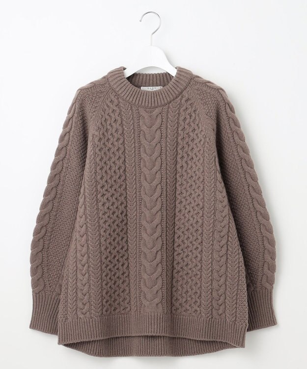 23区 【SLOW/一部店舗限定】ニットトータル アラン柄 ニット ブラウン系