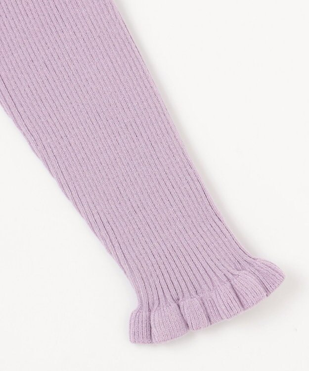 ANY KIDS 首フリル しあわせタッチ ニット ラベンダー