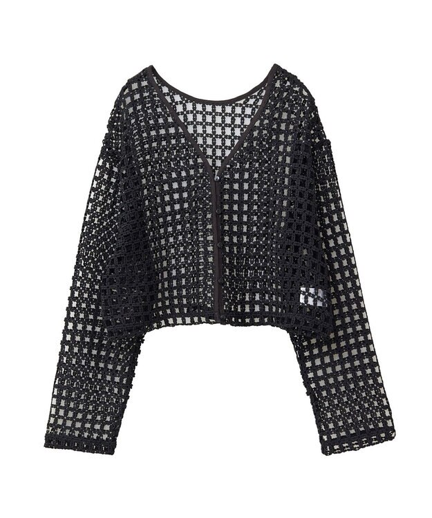 Green Parks ・ＳＵＧＡＲ　ＳＰＯＯＮ　２ｗａｙフラワーメッシュカーデ Black