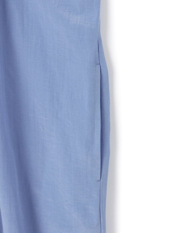 23区 L 【Lサイズ限定/接触冷感/速乾性/洗える】エアリーブライトローン Vネックワンピース ブルー系