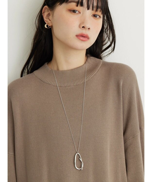 AMERICAN HOLIC ノットメタルトップネックレス Silver