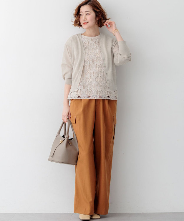 23区 【WEB&一部店舗限定カラーあり】シャイニーシアー ドルマンスリーブ カーディガン アイボリー系