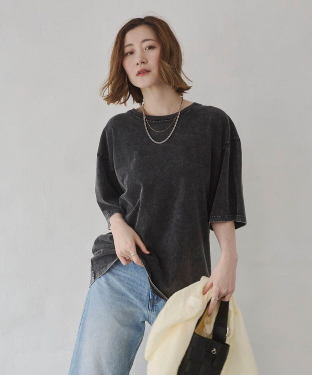 WEGO 【ユニセックス着用ITEM/SMLサイズ展開】コットンクルーネックT（SS） ブラックその他