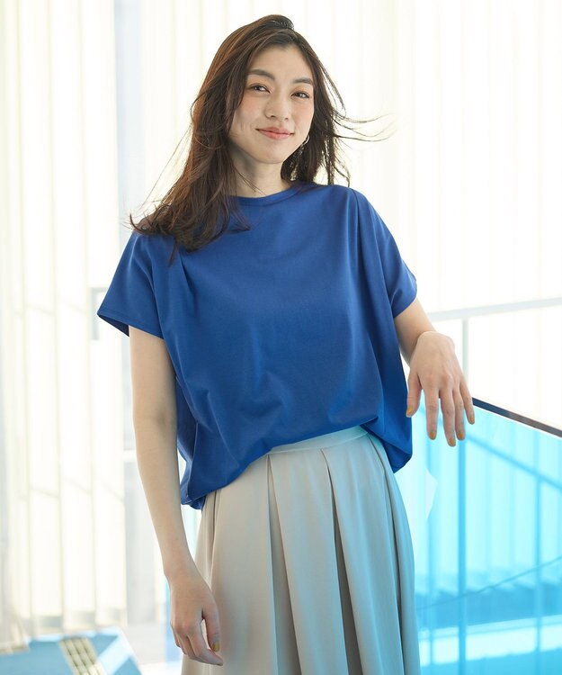 ANY エニィファンクションフレンチスリーブTシャツ ブルー