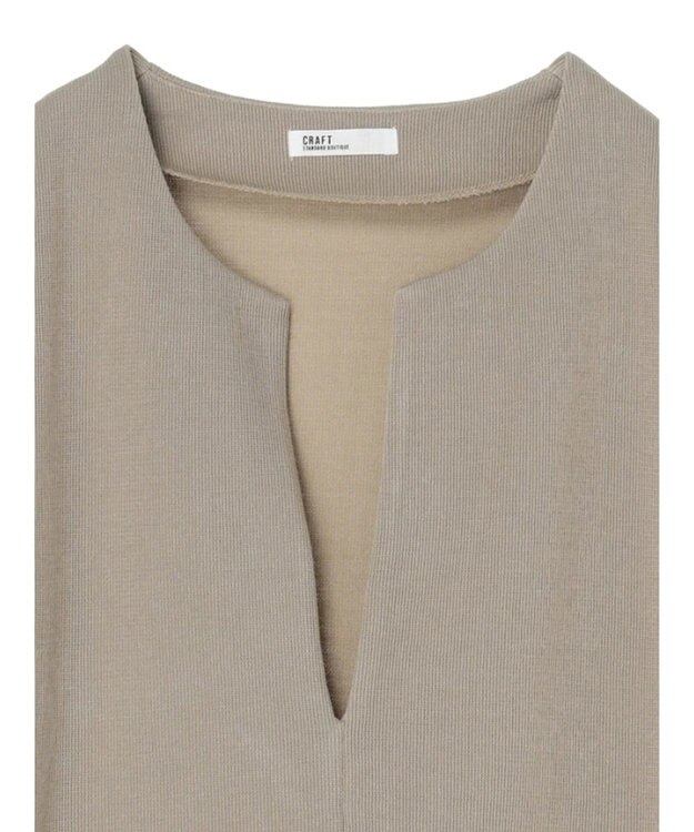 CRAFT STANDARD BOUTIQUE スキッパーカットベスト Gray Beige
