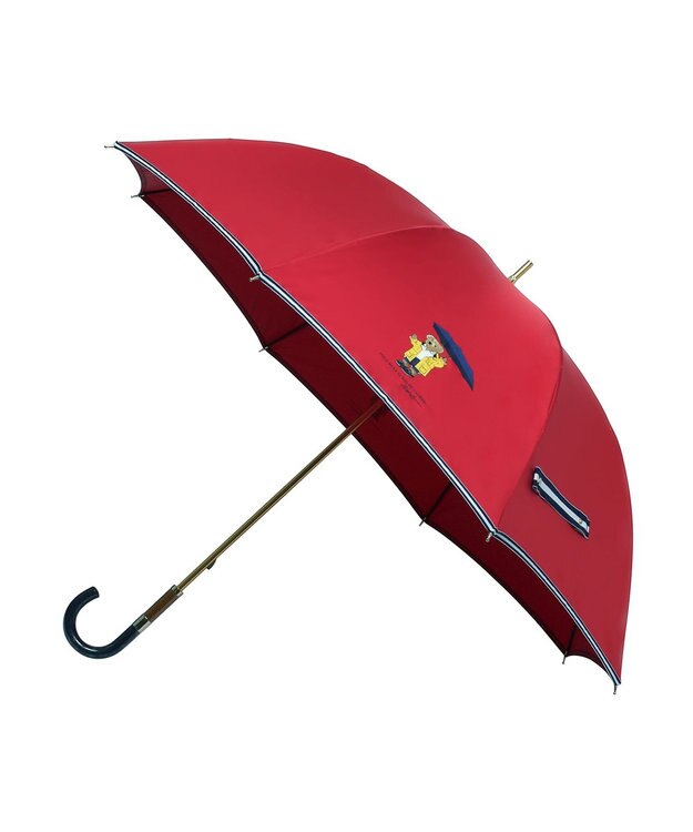MOONBAT 【雨傘】POLO RALPH LAUREN（ポロ ラルフローレン）長傘 ツイル無地×RAIN BEAR レッド