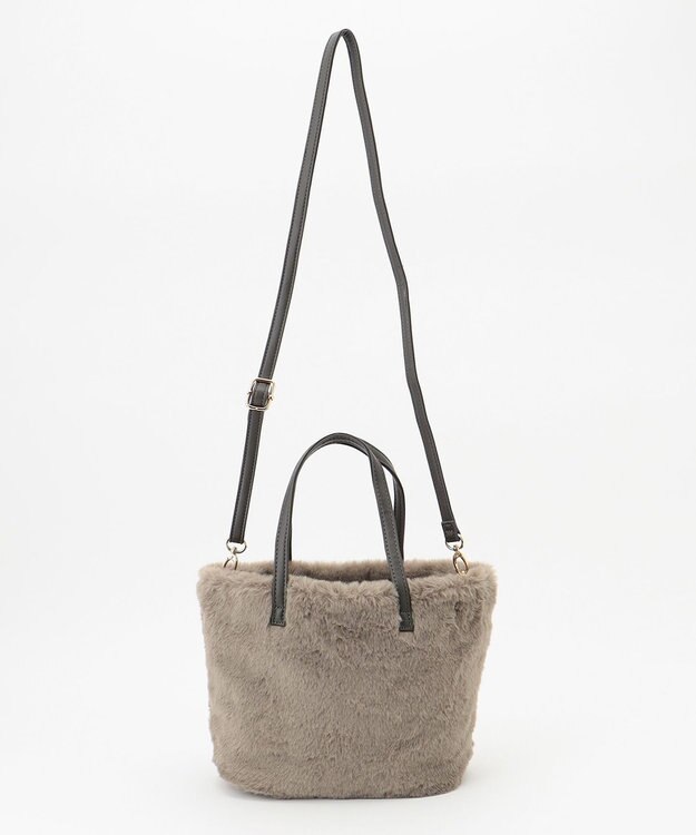 ANY ラウンドファーバッグ モカ