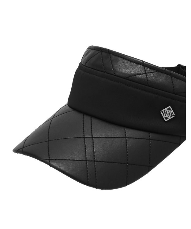 DAKS 【DAKS GOLF】チェックキルティングサンバイザー ブラック