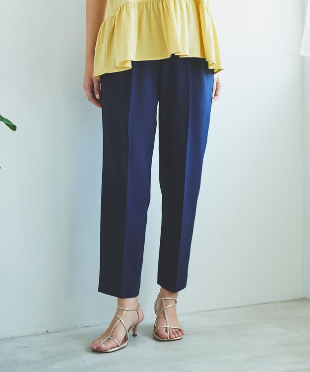 Feroux 美シルエットカラーテーパード パンツ ネイビー系