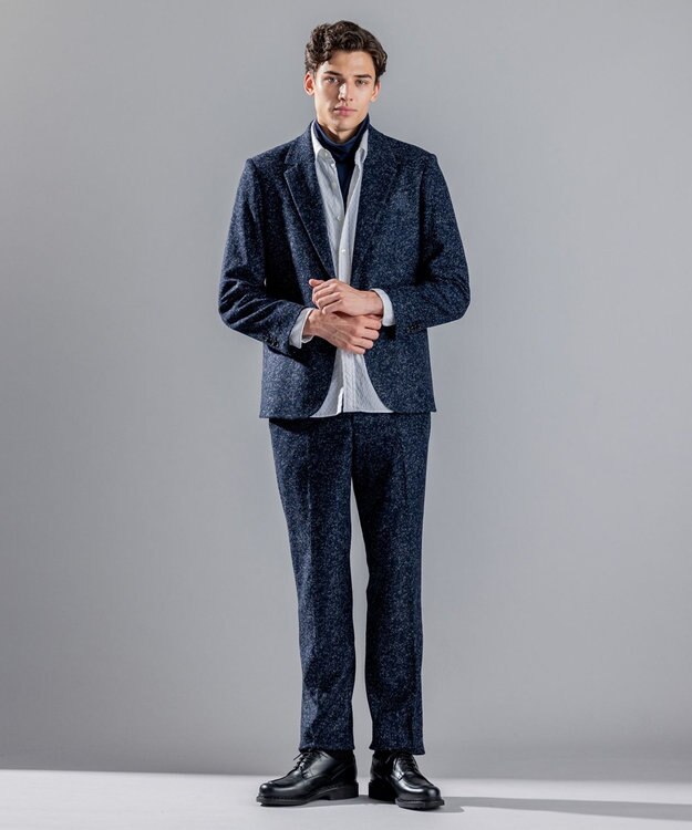 JOSEPH HOMME ROMA TWEED JERSEY / JACK ネイビー系