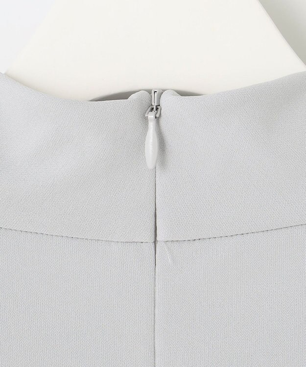 ICB 【洗える】 ジョーゼットスムース ドレープカットソー ライトグレー系