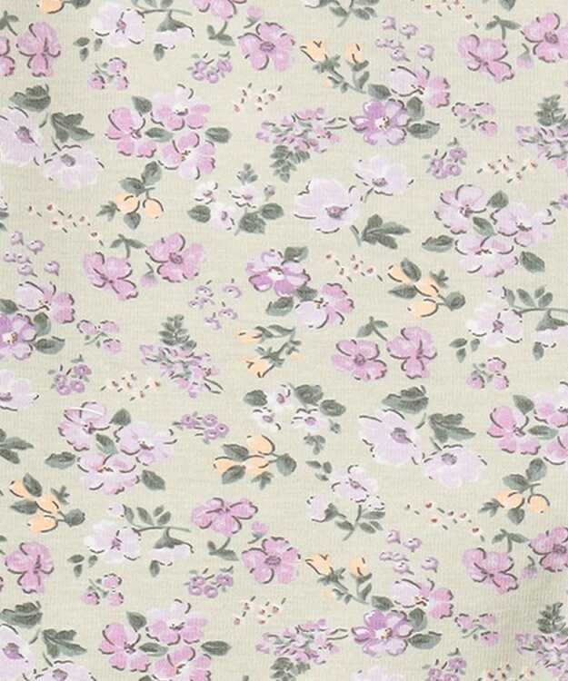 ANY KIDS フルレングス レギンス グリーン×花柄