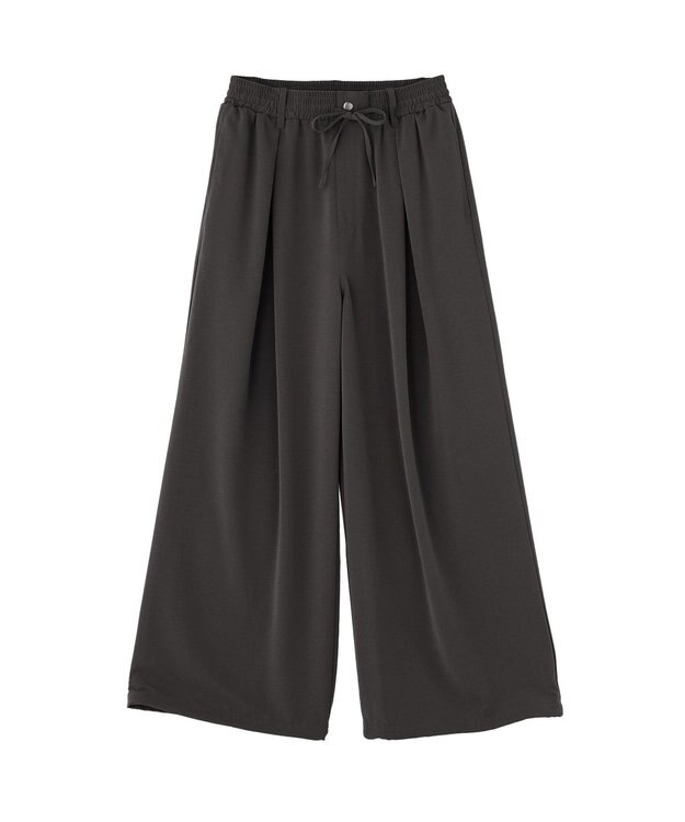 Green Parks サテンコクーンパンツ Black