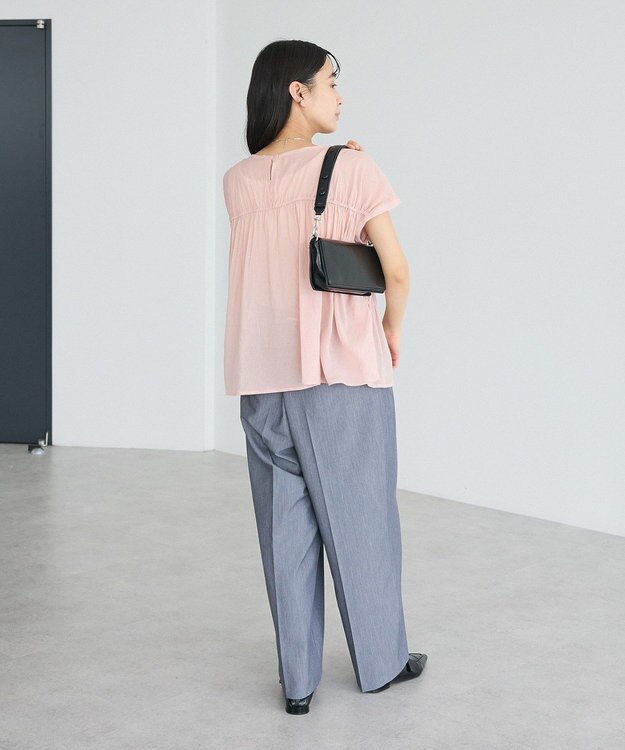 CRAFT STANDARD BOUTIQUE ヴィンテージボイルギャザーブラウス Light Pink