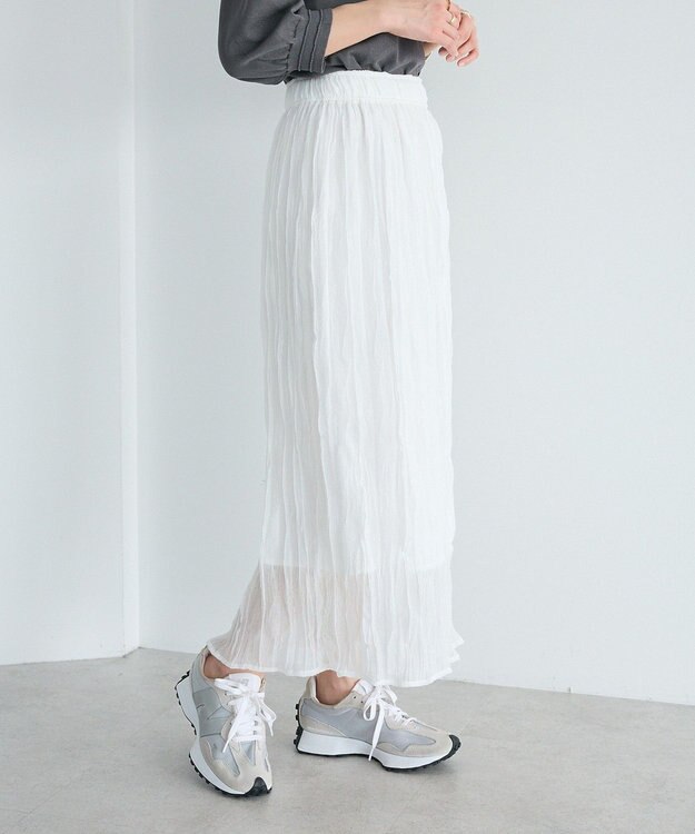 CRAFT STANDARD BOUTIQUE シアーワッシャースカート White