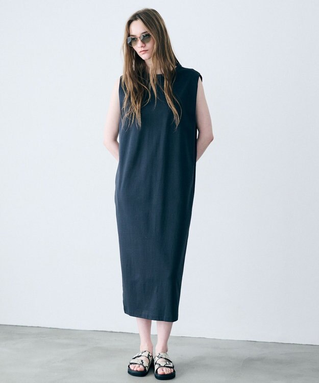 uncrave ダブルフェイスジャージー ワンピース スレート