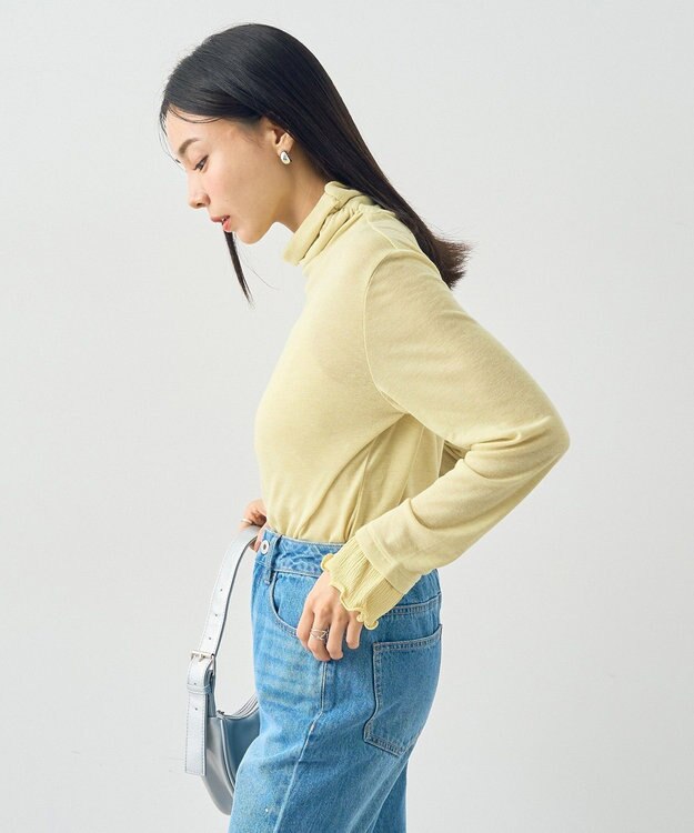 earth music&ecology シアードッキングタートルプルオーバー Yellow