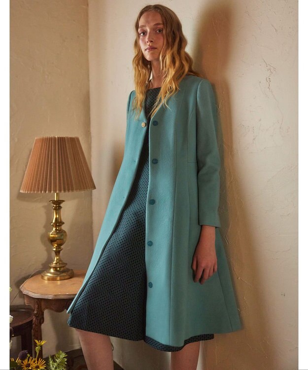 TOCCA 【洗える】GEOMETRIC FLOWER ドレス ライトグリーン系5