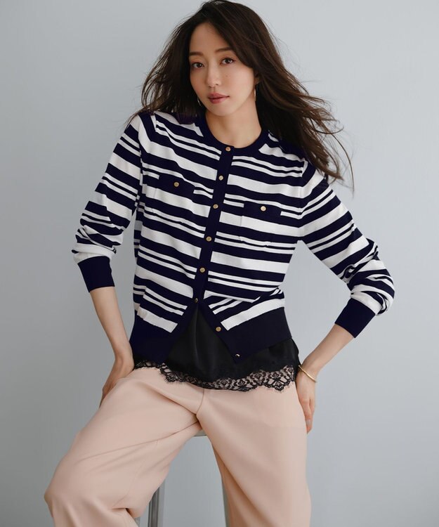 23区 S サテンレースキャミソール ブラック系