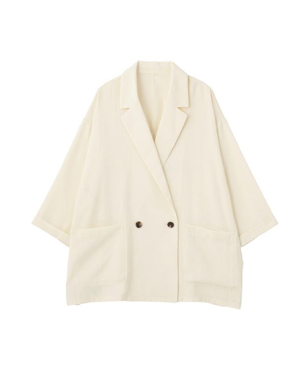 Green Parks 【適ON】シアーシャツジャケット Ivory