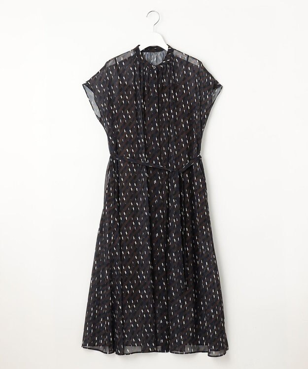 23区 【洗える】Ratti ウォールプリント ワンピース ブラウンプリント