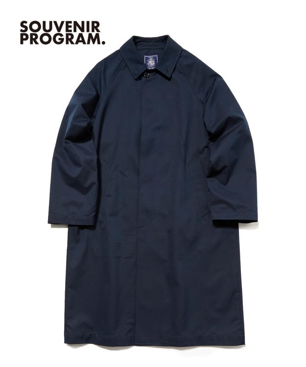 J.PRESS MEN 【J.PRESS ORIGINALS】【UNISEX】Cotton Like Polyester Balmacaan Coat ネイビー系