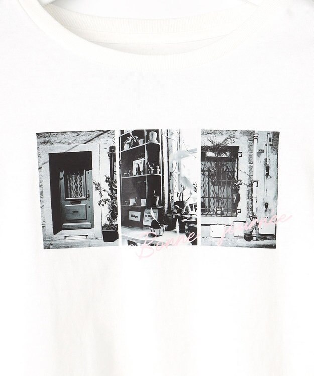 Feroux 【洗える】アソートプリントロング Ｔシャツ ホワイト系1