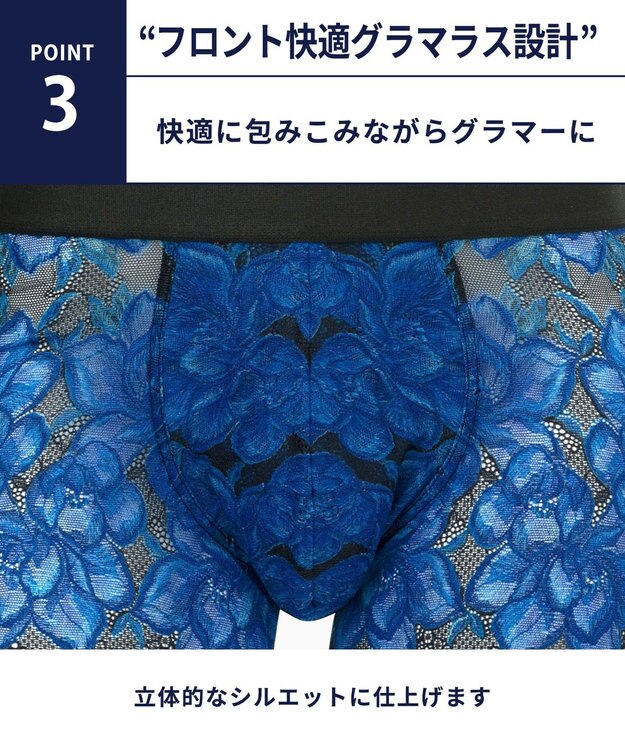 WACOAL MEN ボクサーパンツ 【レースボクサー】 レース 通気性 前閉じ WT3824 /ワコールメン ブラック