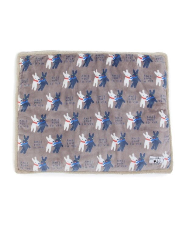 PET PARADISE リサとガスパール 遠赤外線 ボアマット 《 であい柄 》 (80×60cm) であい柄