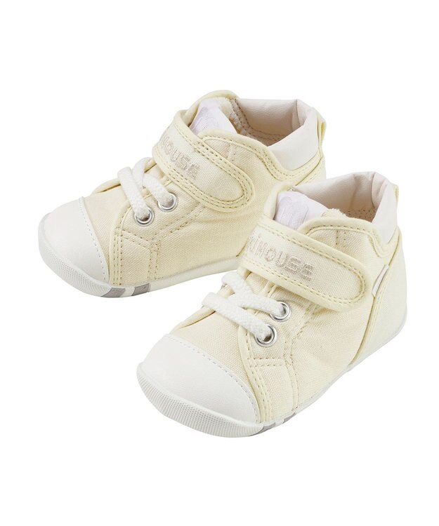 MIKI HOUSE HOT BISCUITS 【ミキハウス】【11.5-13.5cm】 ファーストベビーシューズ アイボリー