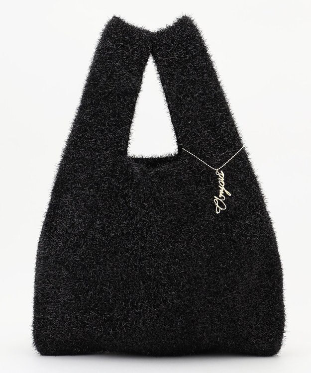 ANY SIS ラメニット バッグ ブラック