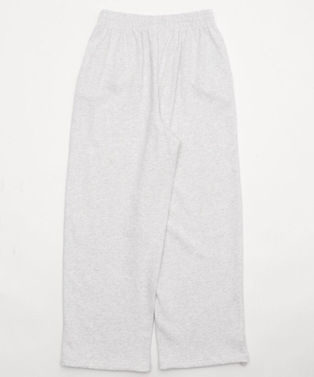 WEGO 【ウエストゴム】スウェットワイドパンツ アッシュグレー