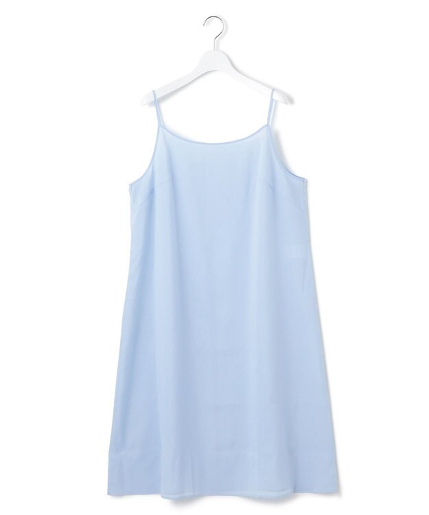 23区 L 【Lサイズ限定/接触冷感/速乾性/洗える】エアリーブライトローン Vネックワンピース ブルー系