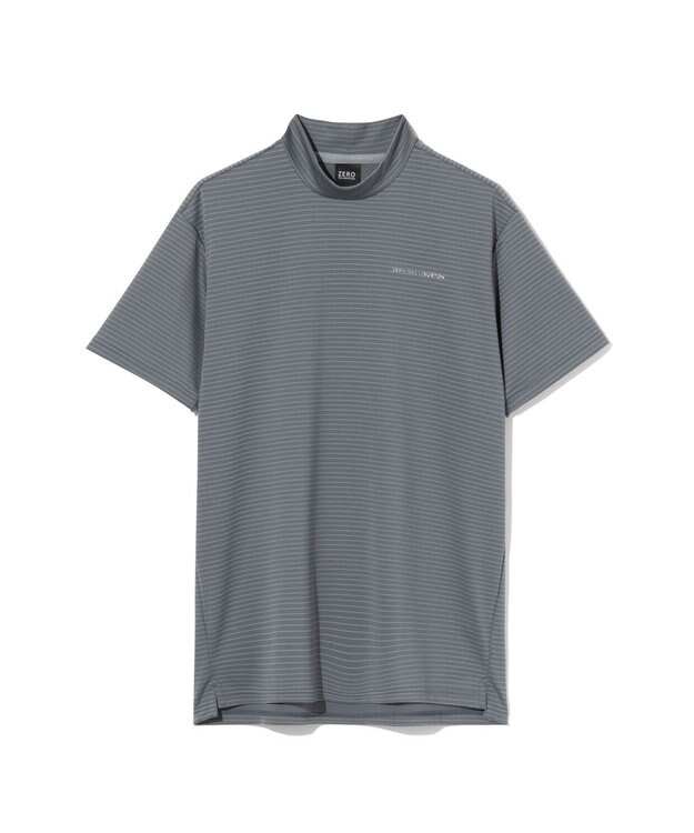 ZERO HALLIBURTON ボーダーモックネックTシャツ ZHG-M6S5b 85190 グレー