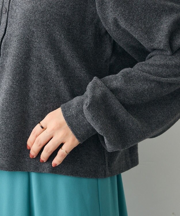 CRAFT STANDARD BOUTIQUE カットアウトデザインカーディガン Charcoal Gray