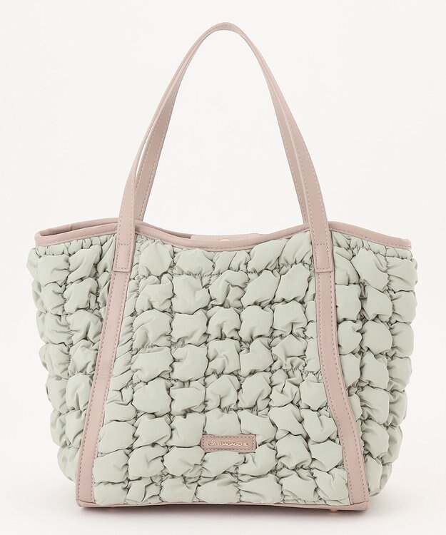 LA BAGAGERIE ポップコーンキルト2WAYトート Mサイズ ライトグリーン