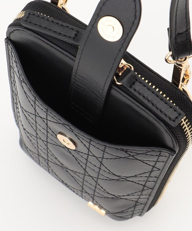 LA BAGAGERIE レザーステッチ　マルチポシェット ブラック