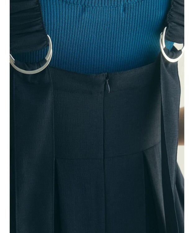 Green Parks armonia.ギャザーストラップワンピース Navy