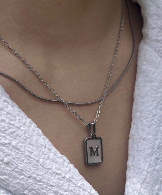 WEGO Lイニシャルネックレス 柄8