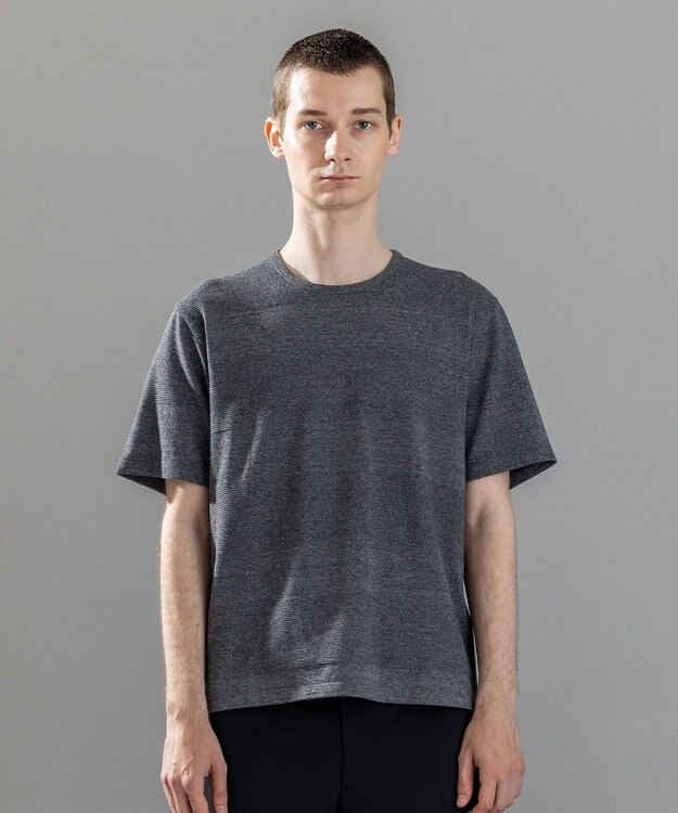 JOSEPH HOMME 新素材【清涼感/ストレッチ】リンクスメランジジャージー　クルーネックカットソー ライトグレー系