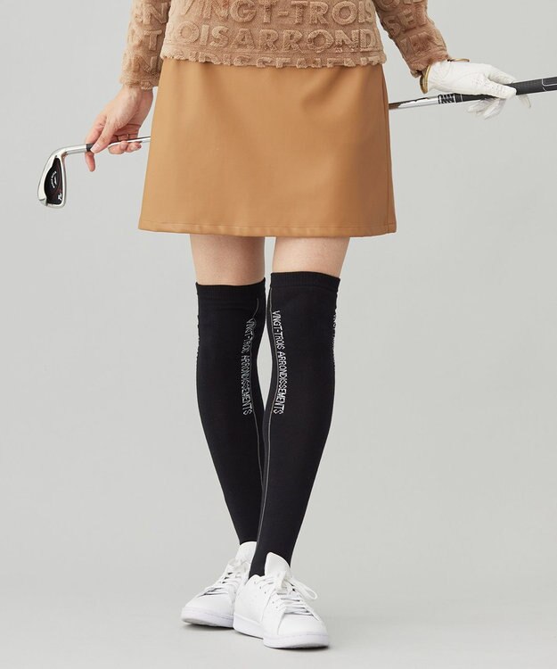 23区GOLF 【WOMEN】フェイクレザー スカート キャメル系