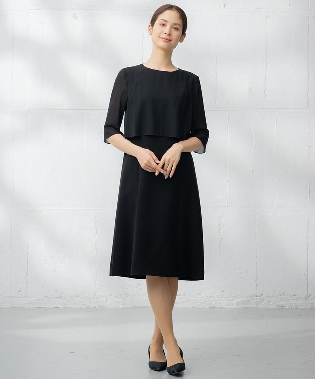 組曲 NOIR Formaxコルシェ横二重 ジャケット＋ワンピース ブラック系