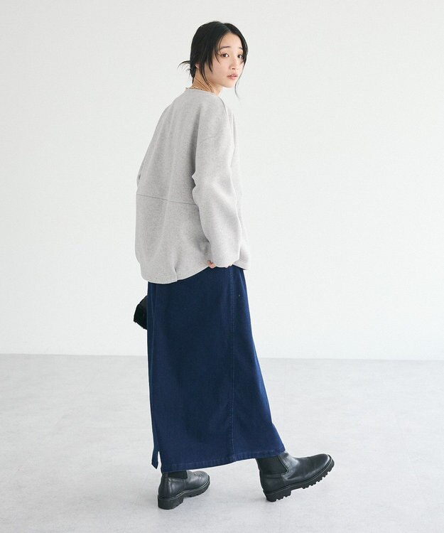 CRAFT STANDARD BOUTIQUE 圧縮ウール風ZIP付きジャケット Gray